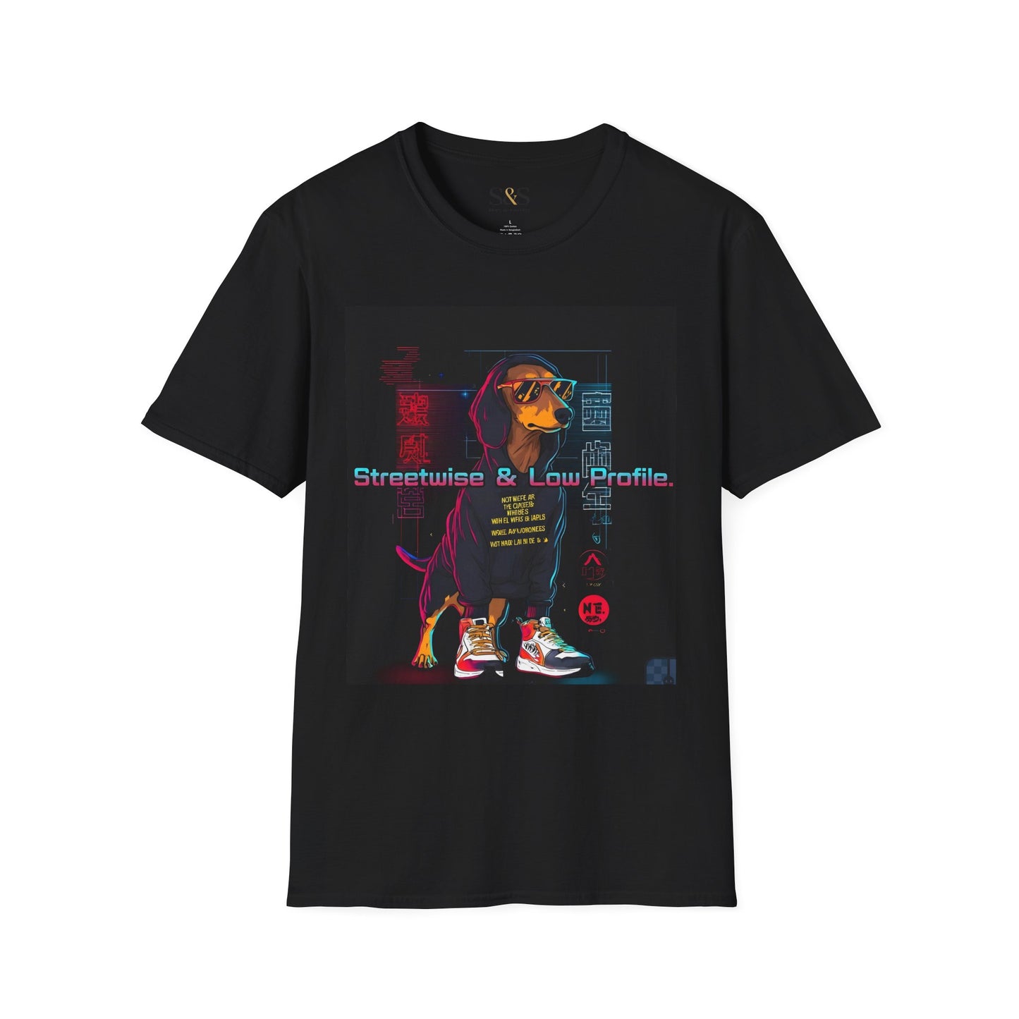 Streetwise Low Profile — Edgy Dachshund Graphic pet Tee | Wiener Dog Gift