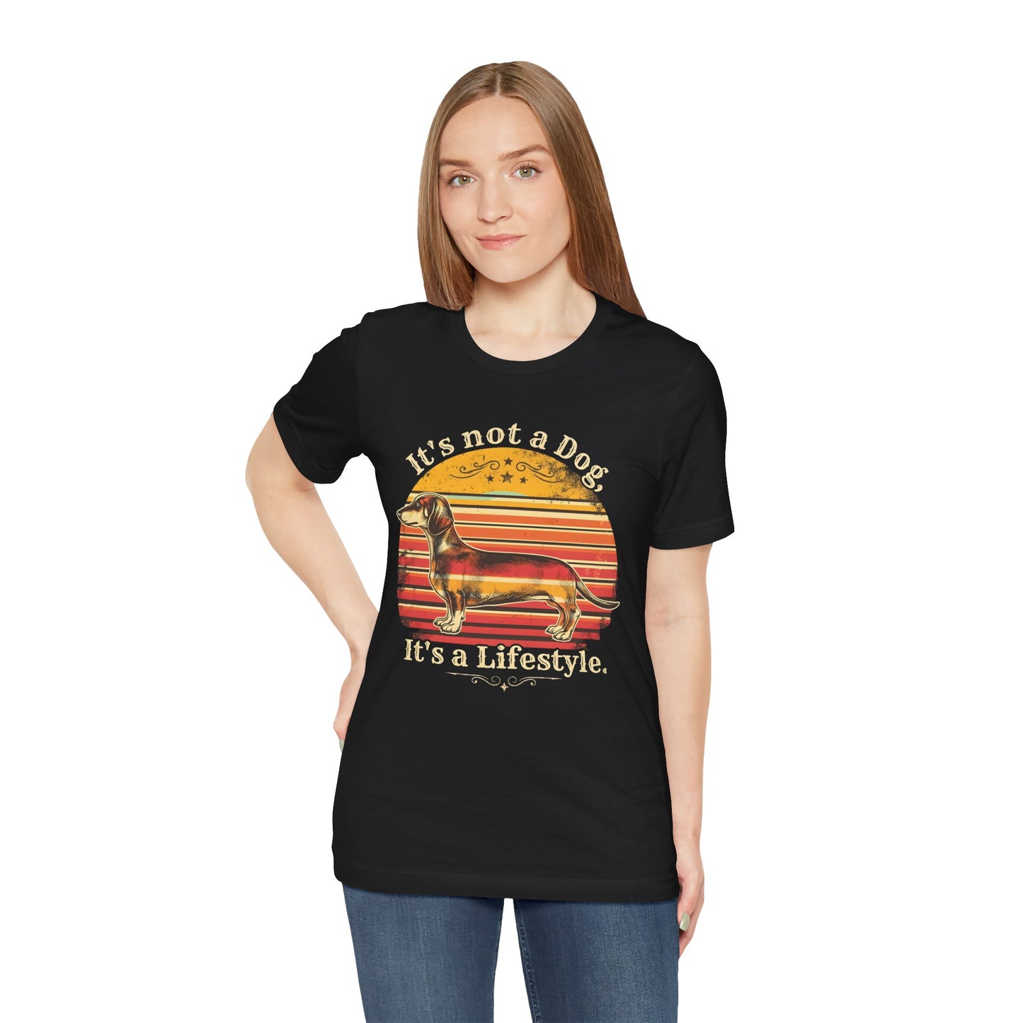 Retro Dachshund pet Tee — "It's Not a Dog, It's a Lifestyle"