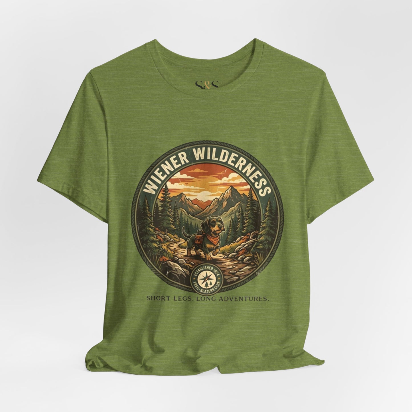 Wiener Wilderness — Short leg, Long adventure | Dachshund Lover | Wiener Pet Tee