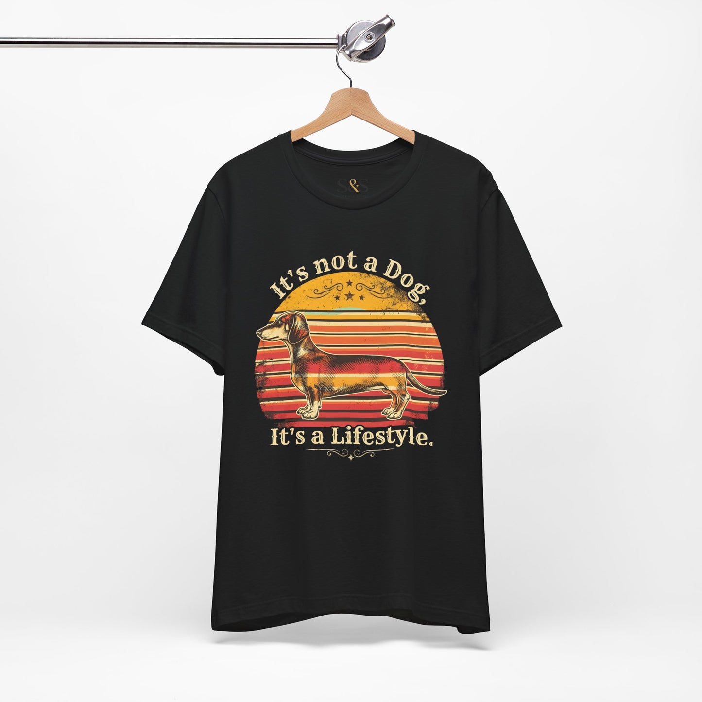 Retro Dachshund pet Tee — "It's Not a Dog, It's a Lifestyle"