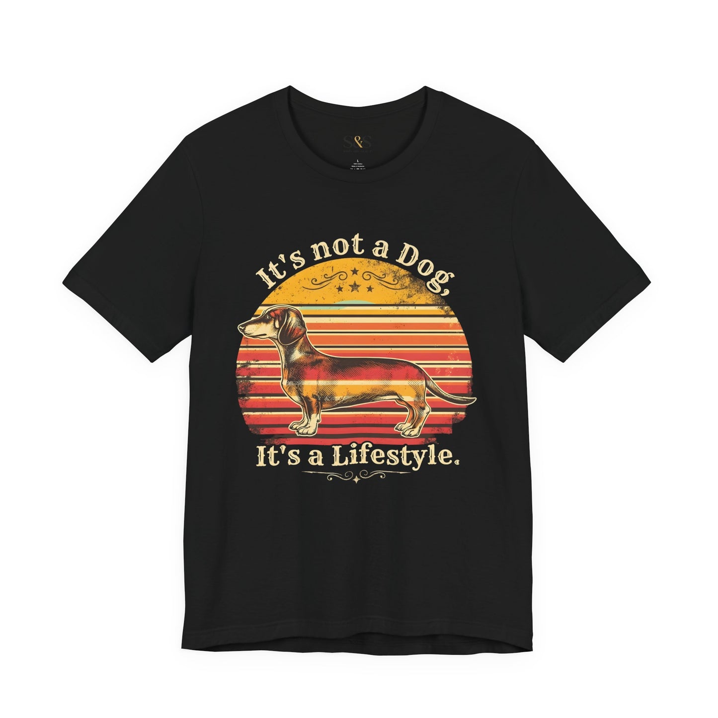 Retro Dachshund pet Tee — "It's Not a Dog, It's a Lifestyle"