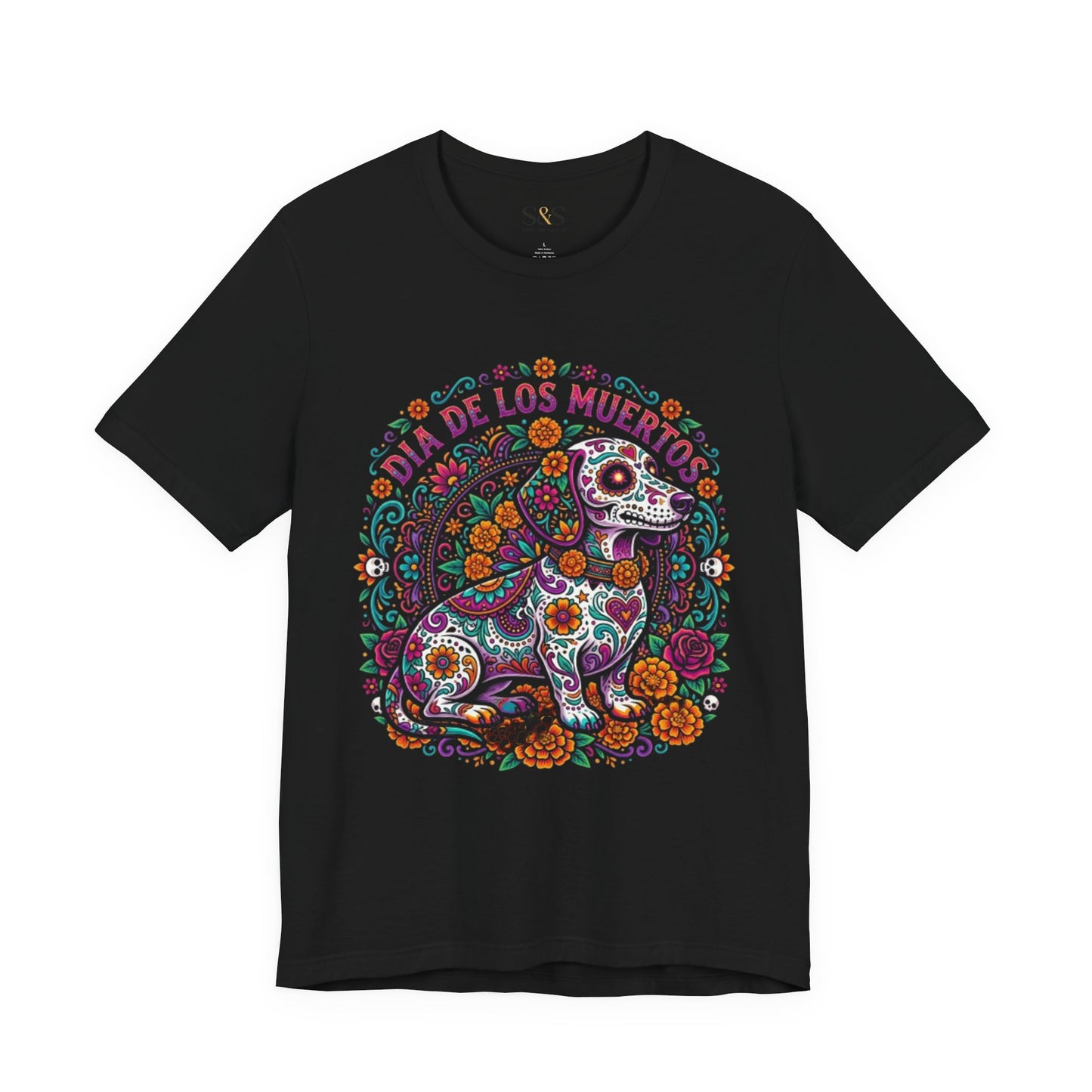 Dia De Los Muertos Dachshund Shirt — Sugar Skull Wiener Pet Dog Tee | Dachshund Gift For Her