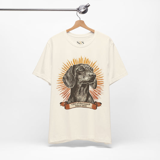CEO of the Couch Since 1935 — Funny Dachshund pet Shirt | Wiener Dog Gift