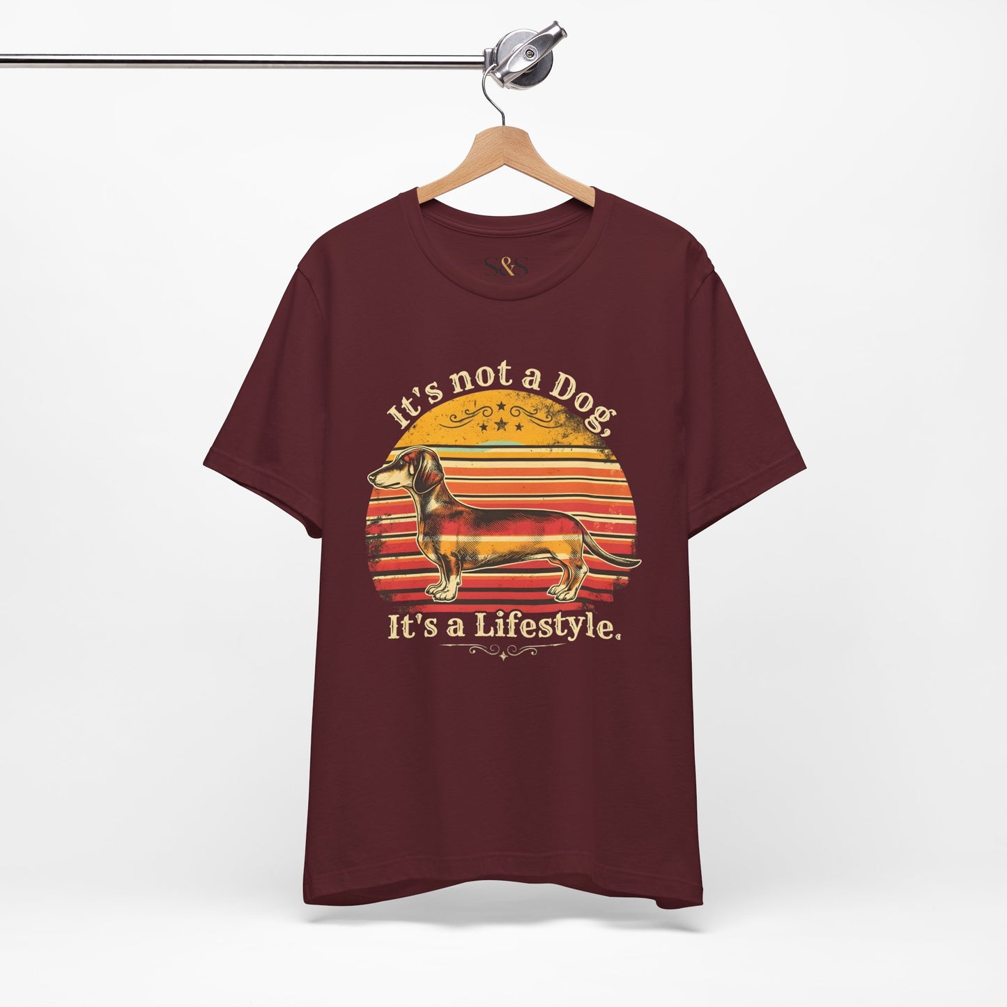 Retro Dachshund pet Tee — "It's Not a Dog, It's a Lifestyle"
