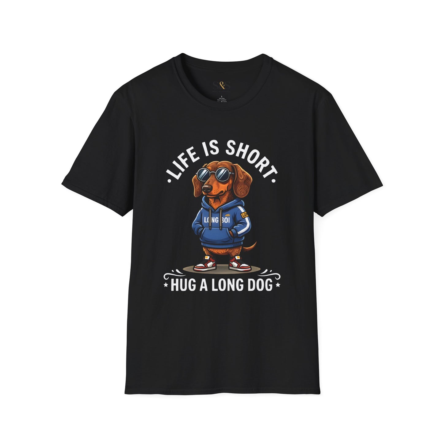 Life Is Short Hug a Long Dog — Dachshund Lover pet Shirt | Wiener Dog Gift