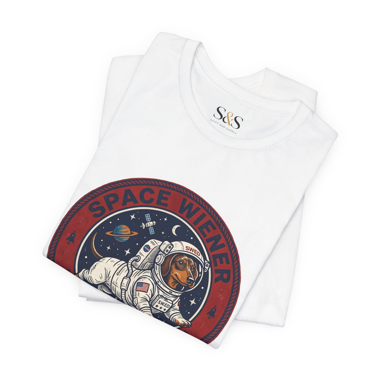 Space wiener Exploration division — "Dachshung  pet Tee " | Weiner