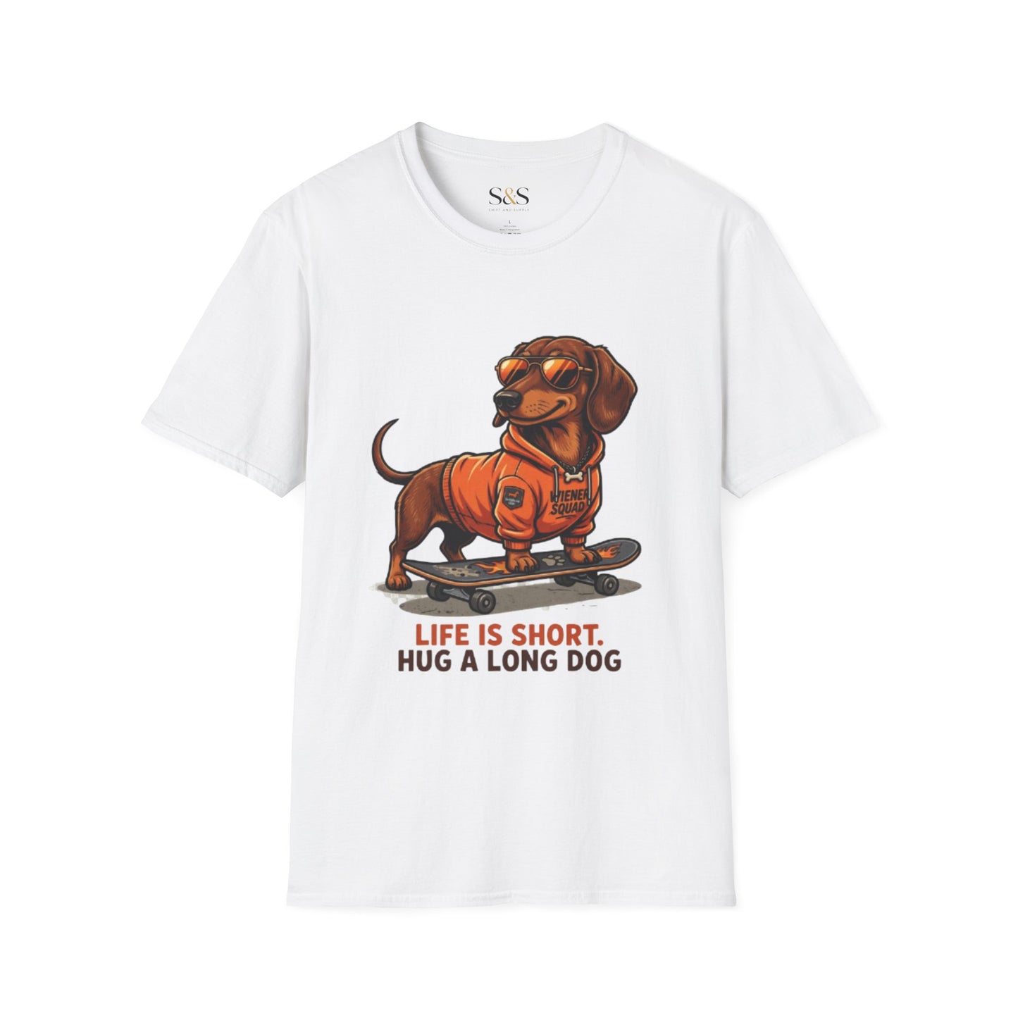 Life Is Short Hug a Long Dog — Dachshund Lover pet Shirt | Wiener Dog Gift