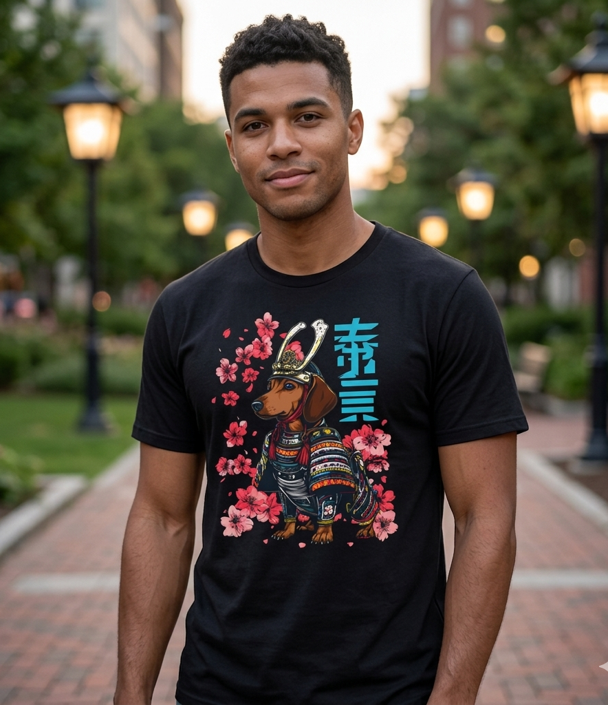 Peaceful Dachshund — Japanese Aesthetic Wiener Dog Shirt | Dachshund pet Lover Gift