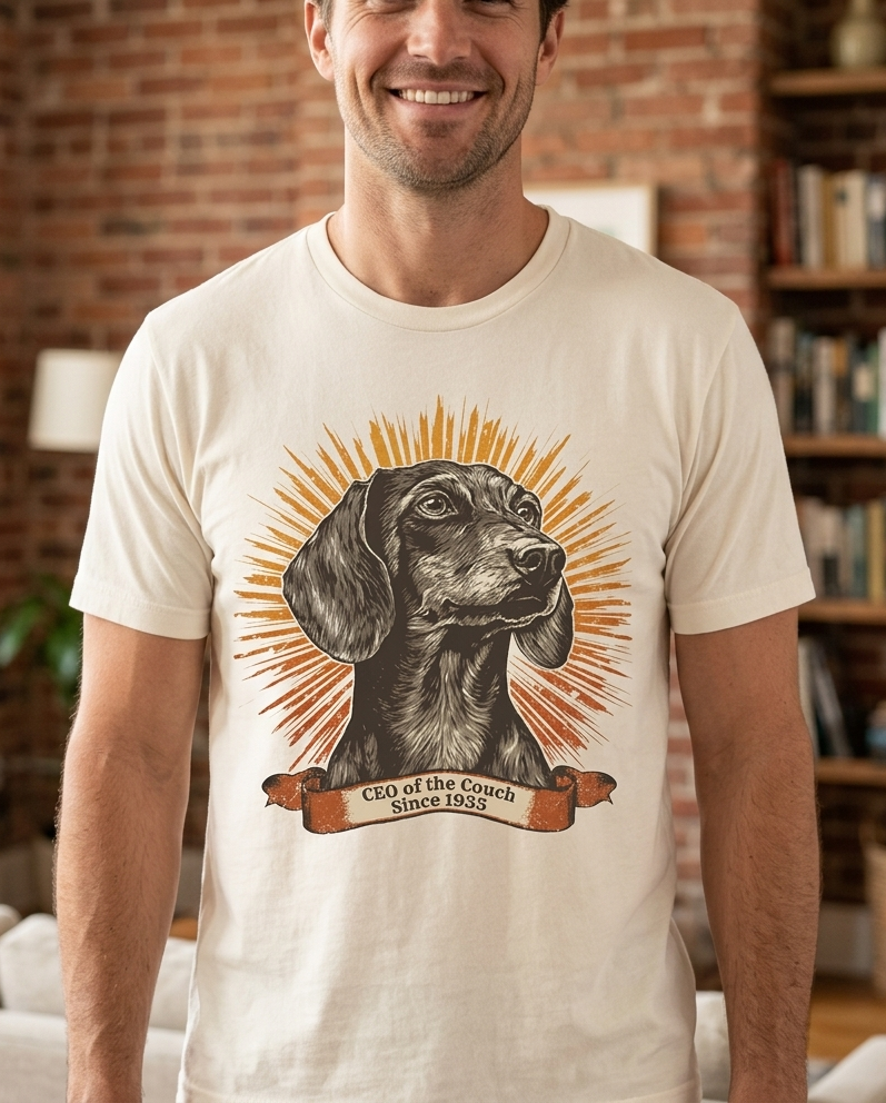 CEO of the Couch Since 1935 — Funny Dachshund pet Shirt | Wiener Dog Gift