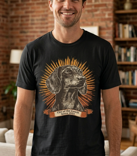CEO of the Couch Since 1935 — Funny Dachshund pet Shirt | Wiener Dog Gift