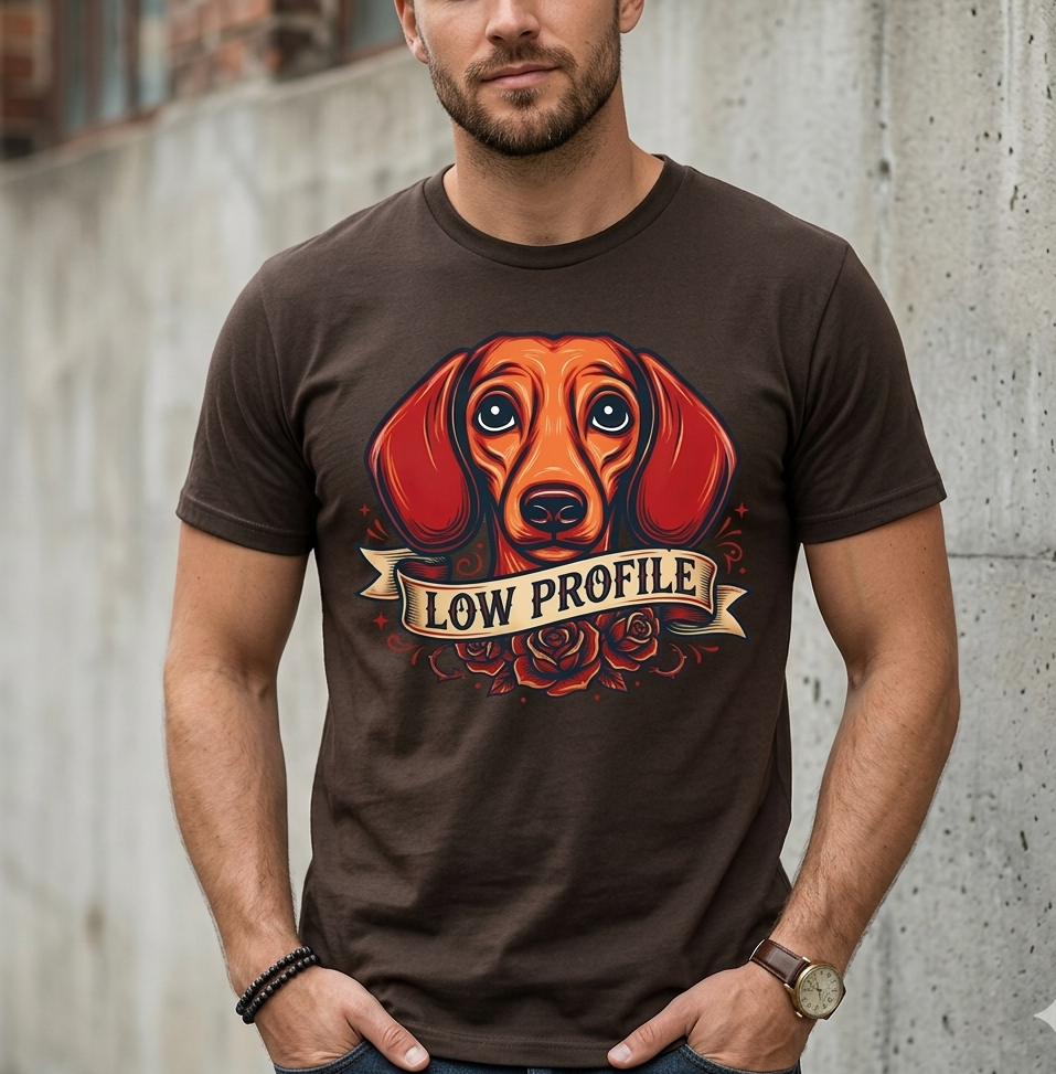Low Profile Dachshund Shirt — Retro Wiener Dog pet Tee | Funny Dachshund Gift For Her