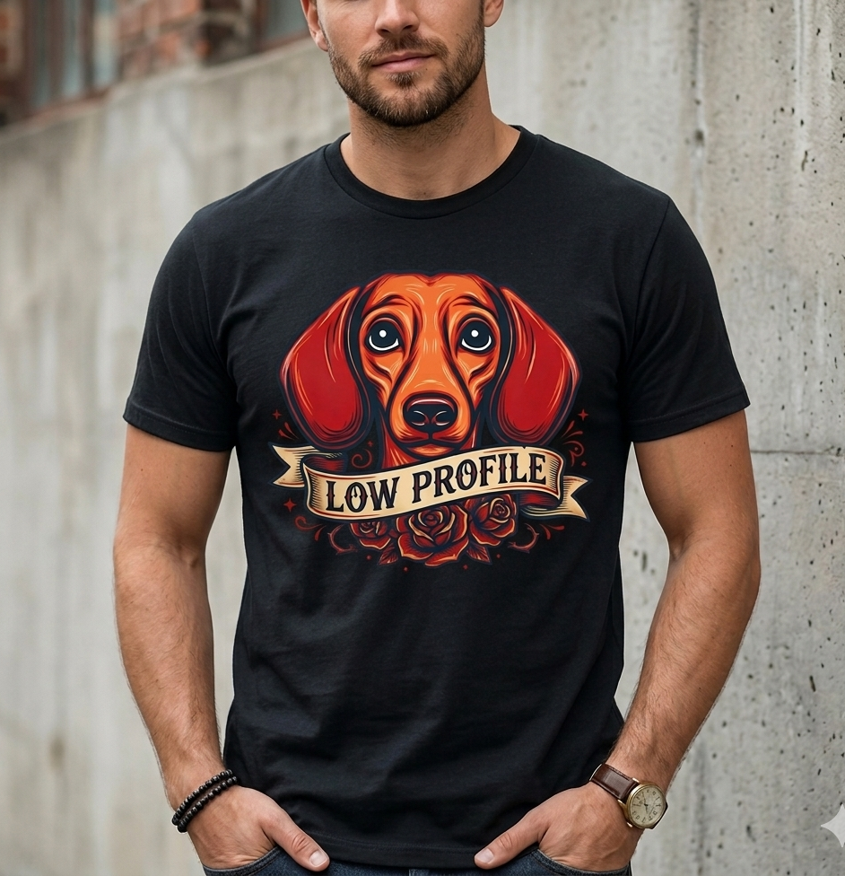 Low Profile Dachshund Shirt — Retro Wiener Dog pet Tee | Funny Dachshund Gift For Her