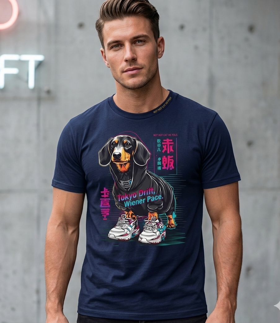 Tokyo Drift Wiener Pace Dachshund T-Shirt — Funny Japanese Wiener Dog Gift