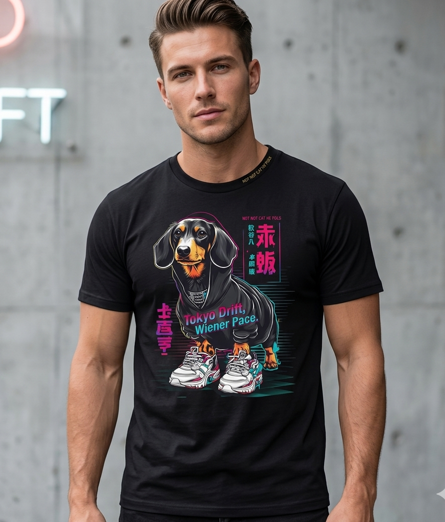 Tokyo Drift Wiener Pace Dachshund T-Shirt — Funny Japanese Wiener Dog Gift