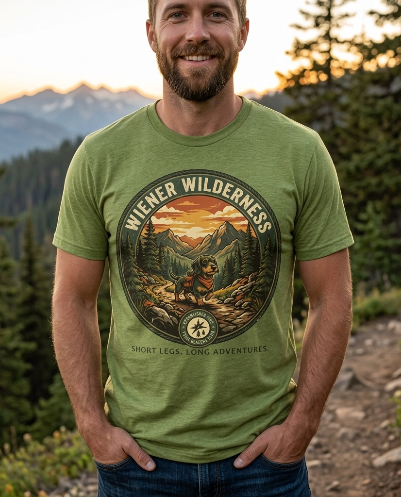 Wiener Wilderness — Short leg, Long adventure | Dachshund Lover | Wiener Pet Tee