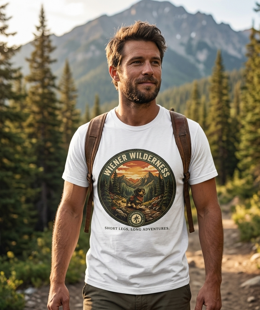 Wiener Wilderness — Short leg, Long adventure | Dachshund Lover | Wiener Pet Tee