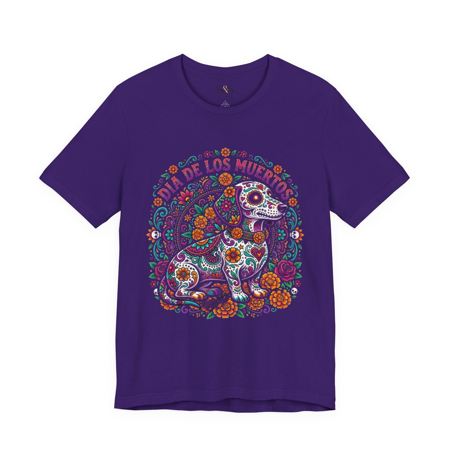 Dia De Los Muertos Dachshund Shirt — Sugar Skull Wiener Pet Dog Tee | Dachshund Gift For Her