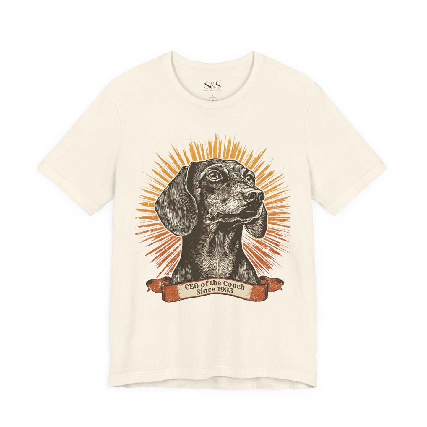 CEO of the Couch Since 1935 — Funny Dachshund pet Shirt | Wiener Dog Gift