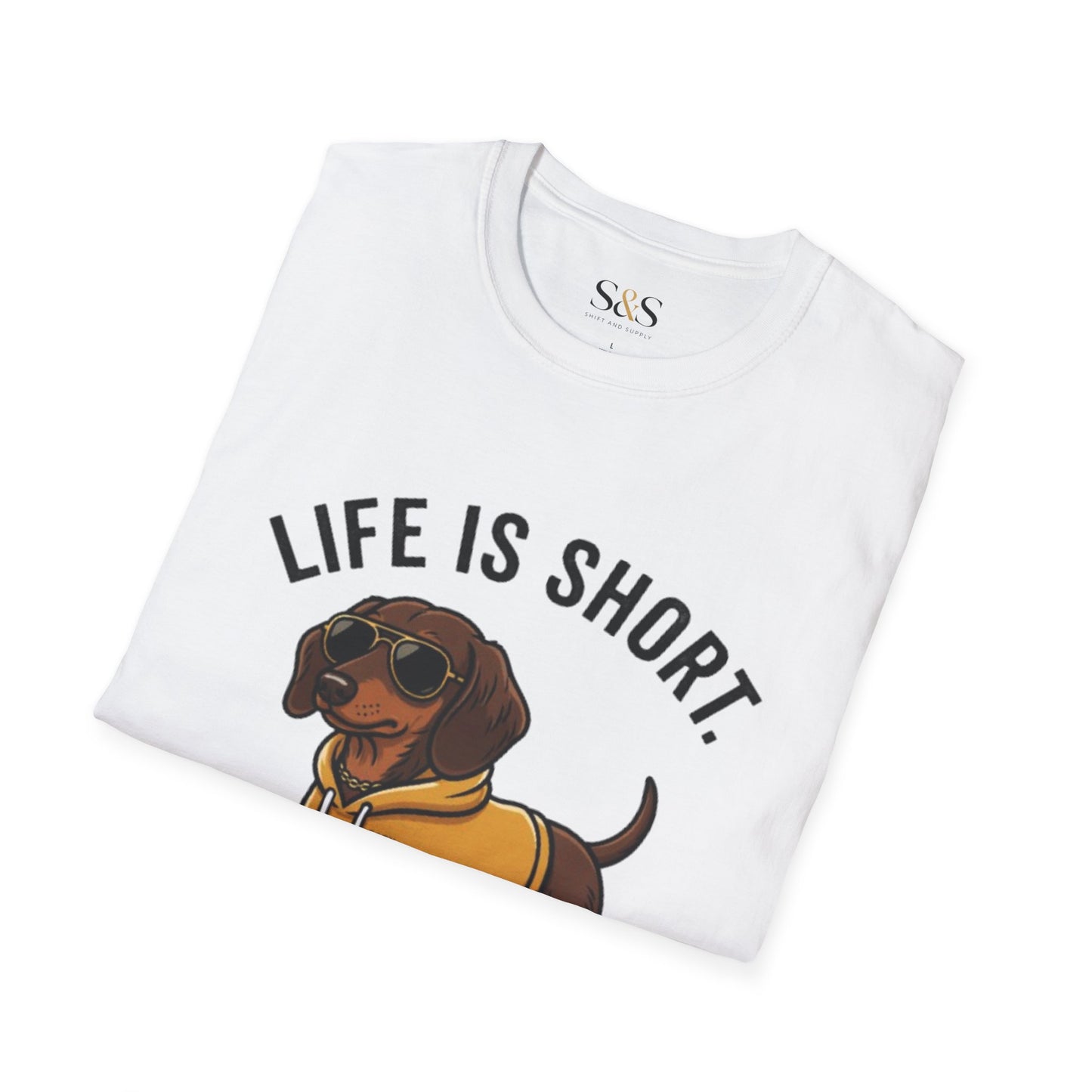 Life Is Short Hug a Long Dog — Dachshund Lover pet Shirt | Wiener Dog Gift