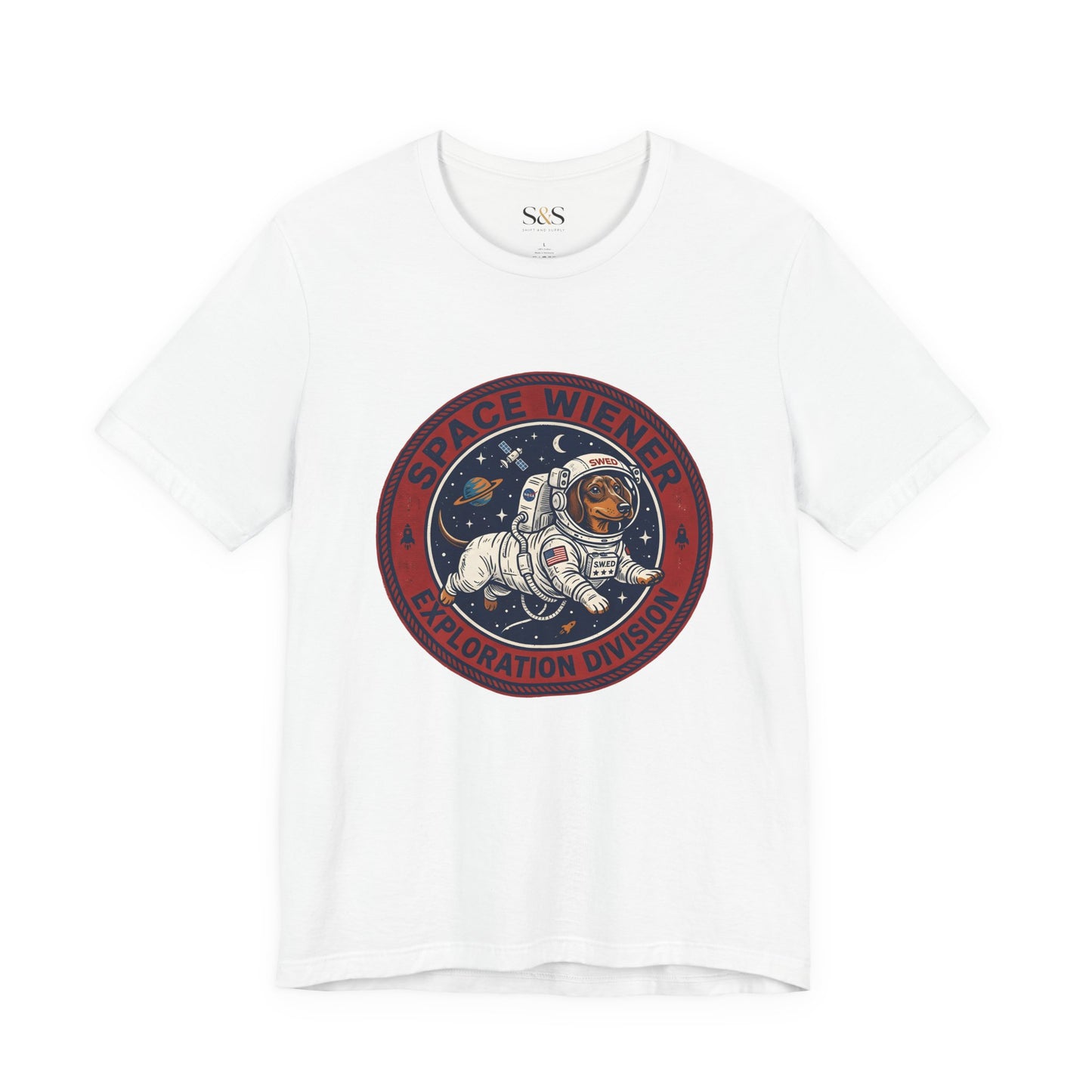 Space wiener Exploration division — "Dachshung  pet Tee " | Weiner