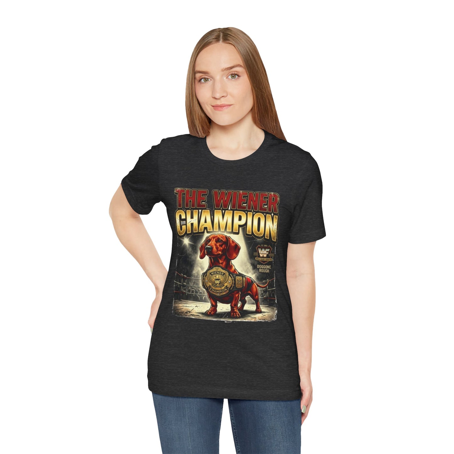 The Wiener Champion Shirt — Funny Dachshund Wrestling Tee | World Wiener Federation | Dachshund Gift