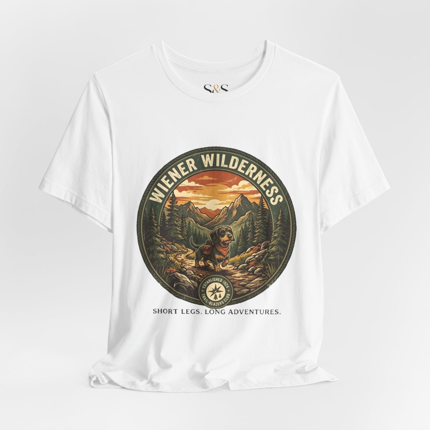Wiener Wilderness — Short leg, Long adventure | Dachshund Lover | Wiener Pet Tee
