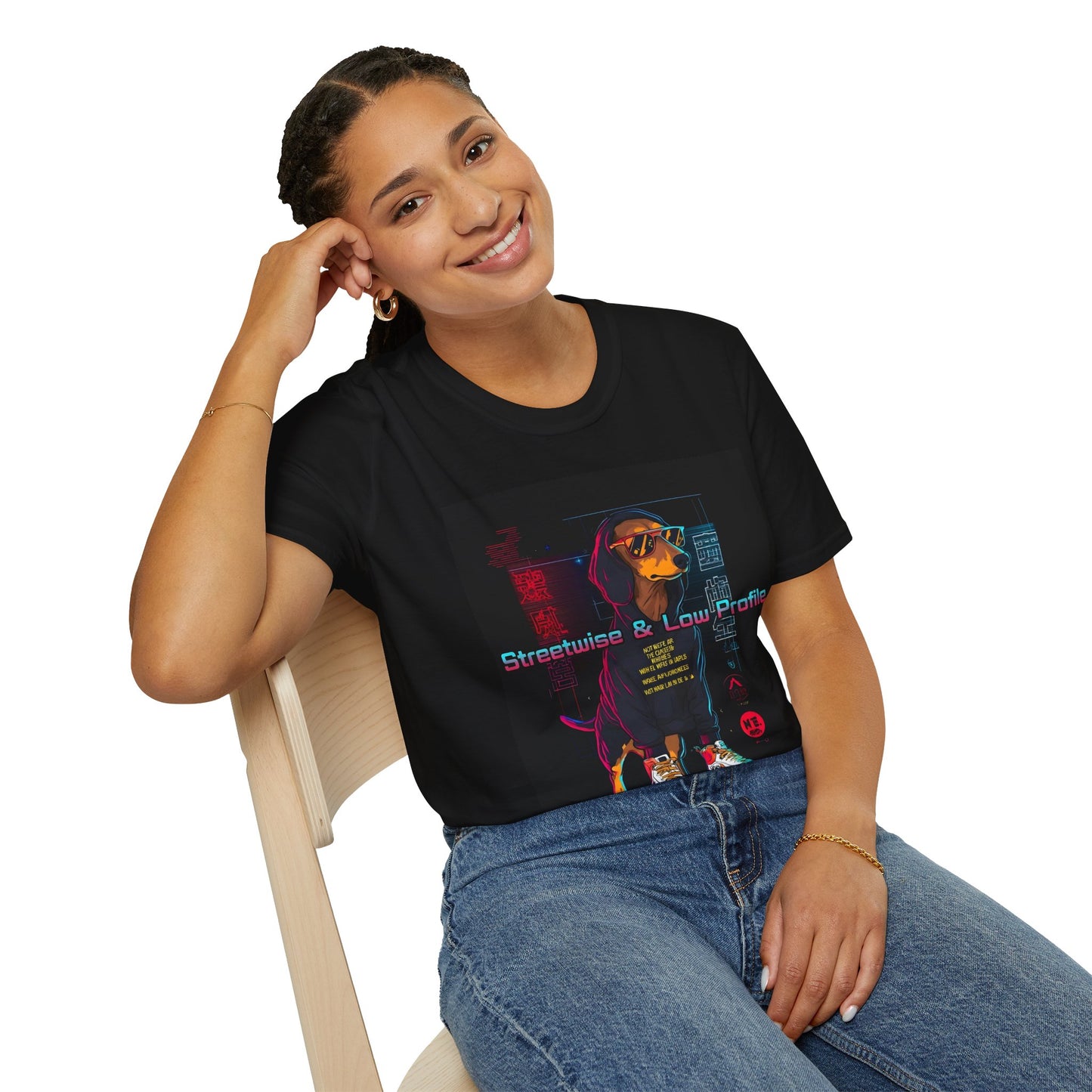 Streetwise Low Profile — Edgy Dachshund Graphic pet Tee | Wiener Dog Gift