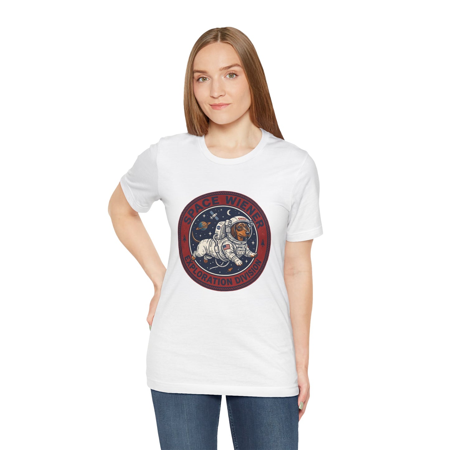 Space wiener Exploration division — "Dachshung  pet Tee " | Weiner