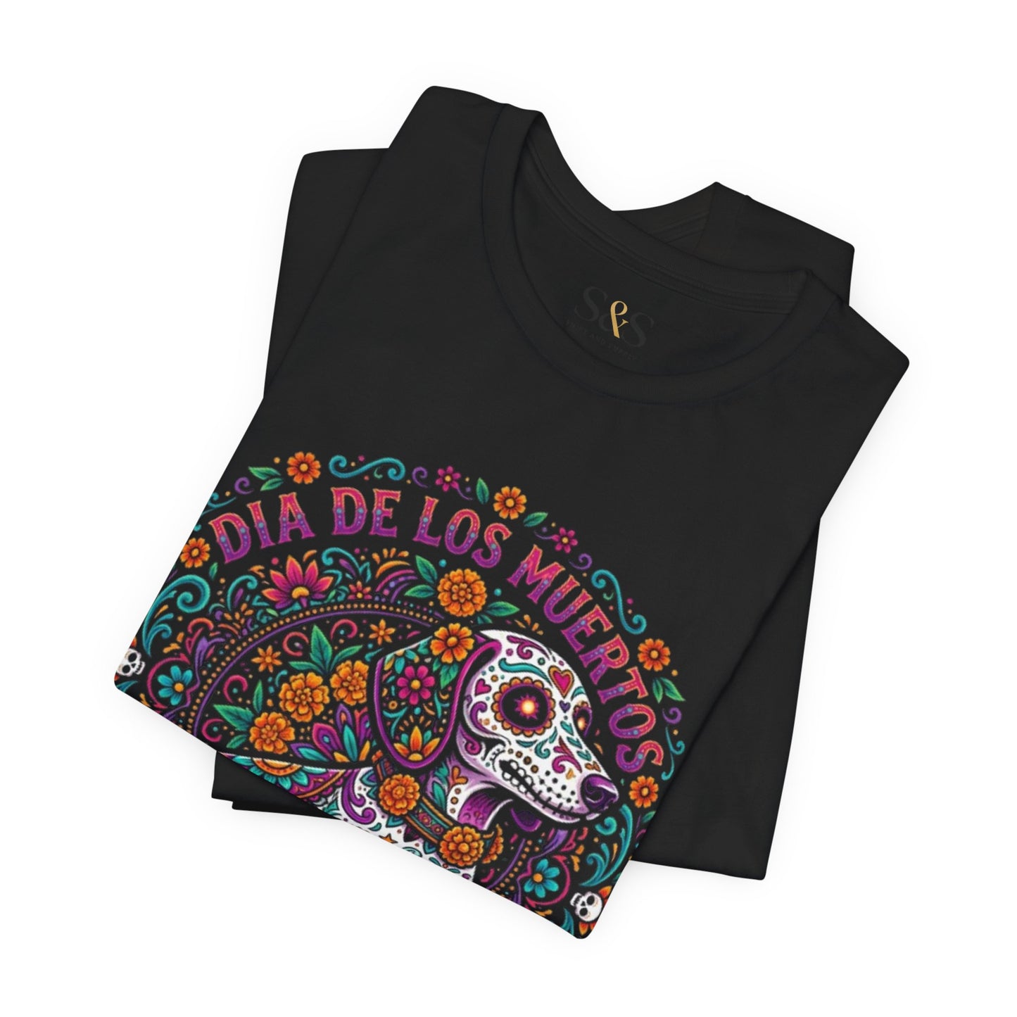 Dia De Los Muertos Dachshund Shirt — Sugar Skull Wiener Pet Dog Tee | Dachshund Gift For Her