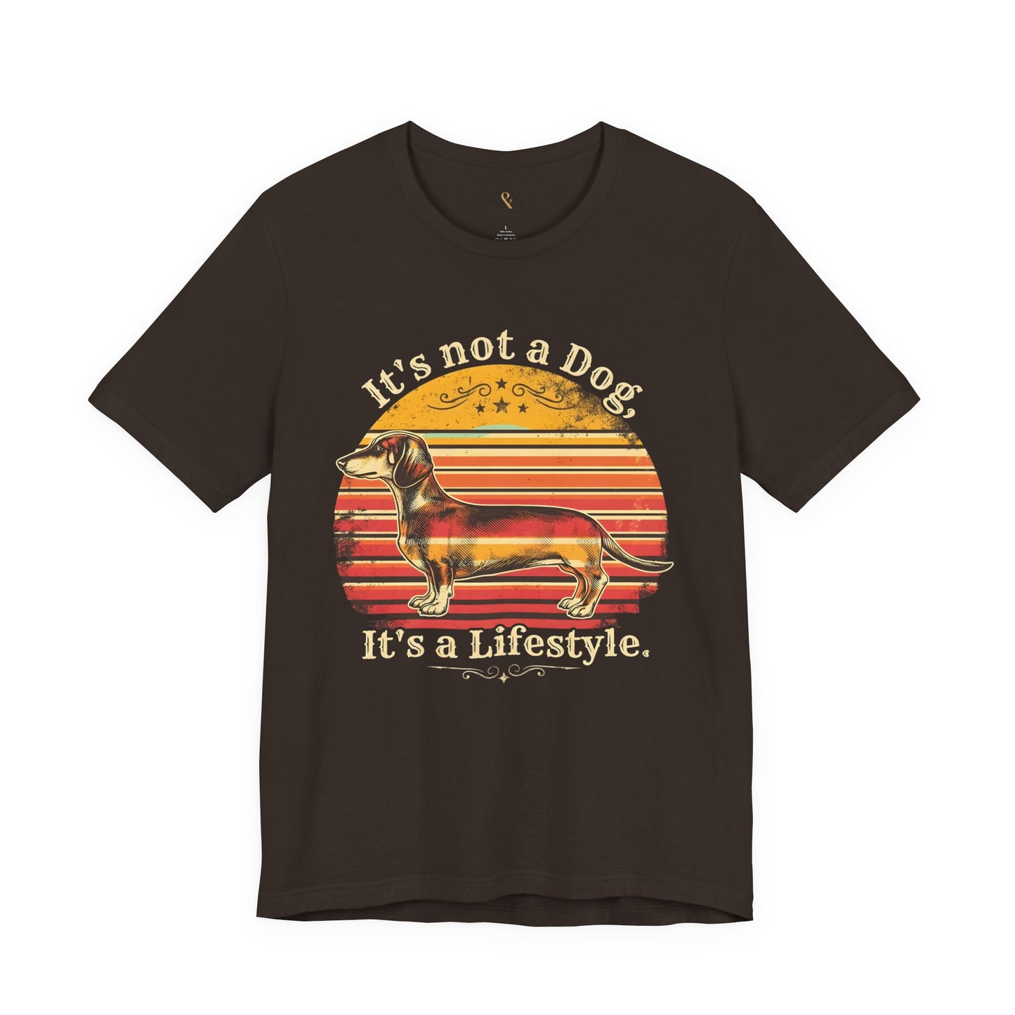 Retro Dachshund pet Tee — "It's Not a Dog, It's a Lifestyle"