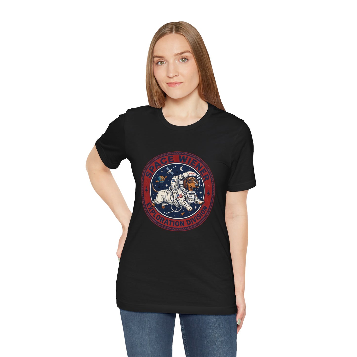 Space wiener Exploration division — "Dachshung  pet Tee " | Weiner