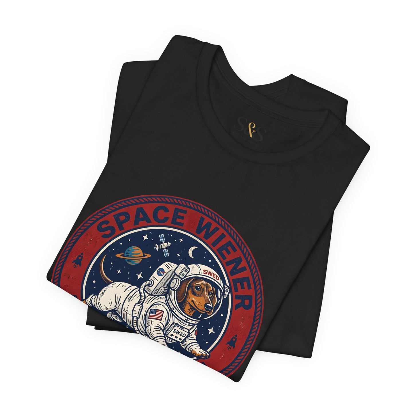 Space wiener Exploration division — "Dachshung  pet Tee " | Weiner