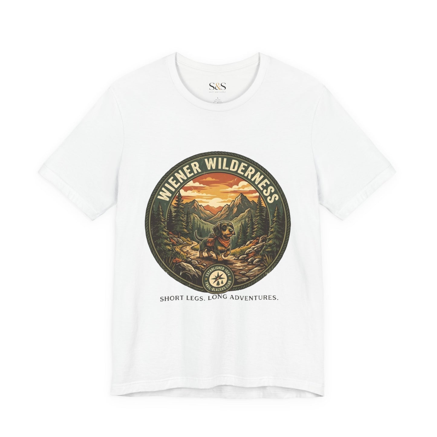 Wiener Wilderness — Short leg, Long adventure | Dachshund Lover | Wiener Pet Tee