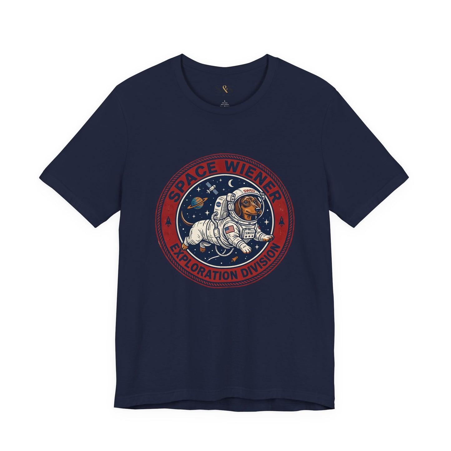 Space wiener Exploration division — "Dachshung  pet Tee " | Weiner